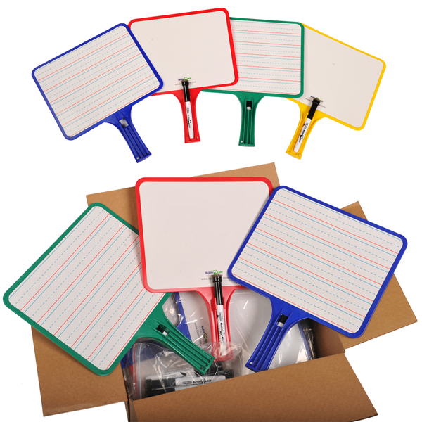 Kleenslate Rectangular Dry Erase Whiteboards w/Markers, 2-Sided, Assorted, PK24 5132
